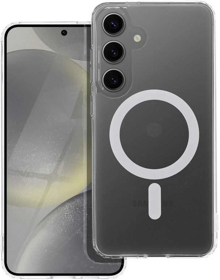 Oem FROST MAG COVER dėklas suderinamas su MagSafe skirtas Samsung Galaxy S24 Plus skaidrus