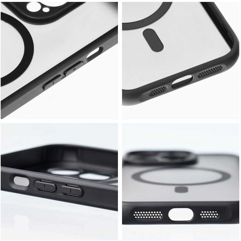Oem Originalus iPhone 16e (SE 4 2025) / 17e dėklas su matiniu MagSafe dėklu, juodas