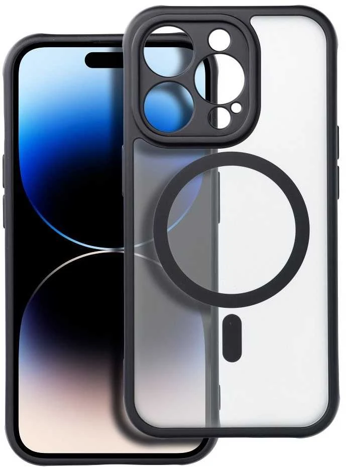 „Oem“ dėklas, skirtas „iPhone 16 PRO“ telefonui, visiškai matinis „Mag“ dėklas, suderinamas su „MagSafe“ juodas