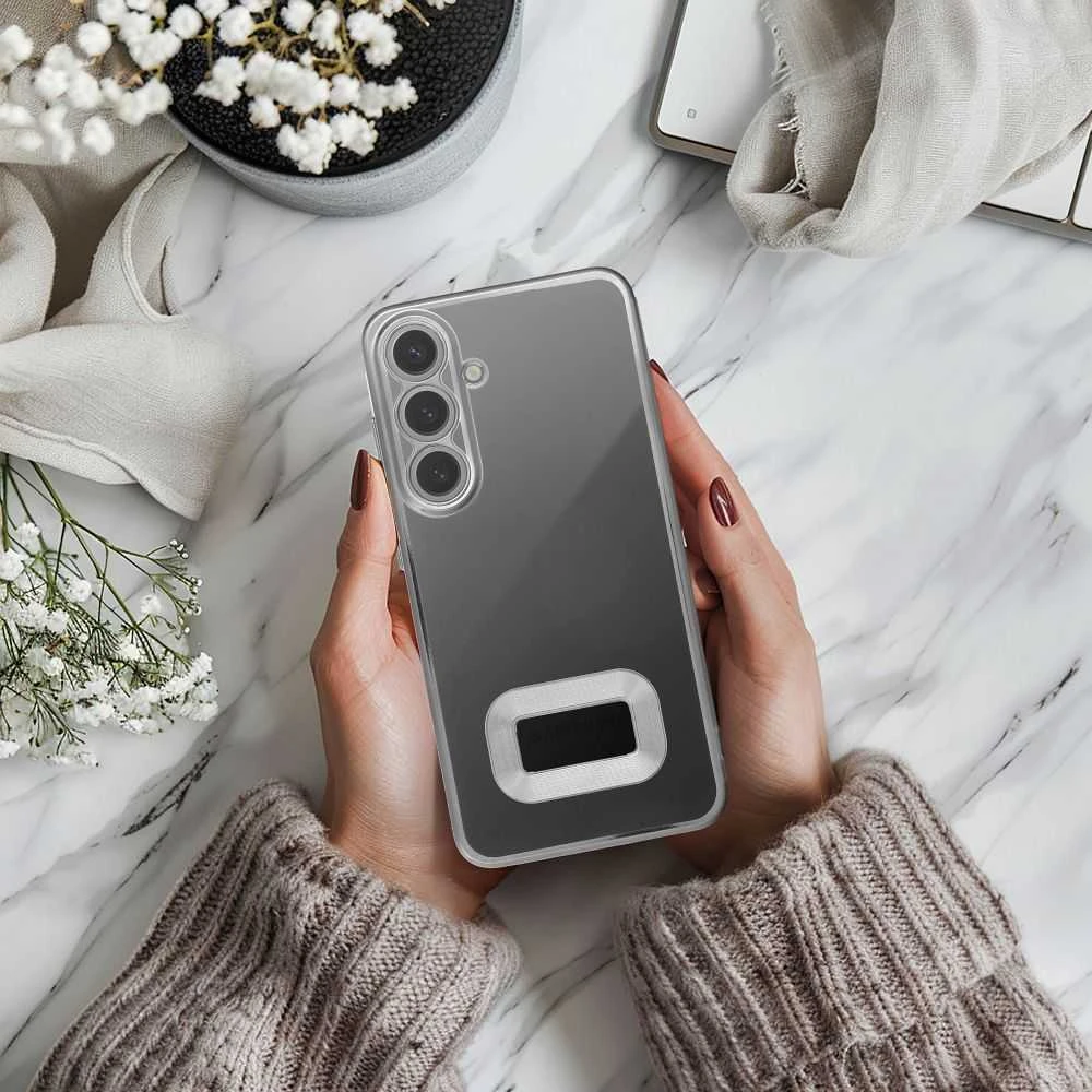 Forcell Oem Dėklas GLAM skirtas Xiaomi Redmi A3 4G sidabro spalvos