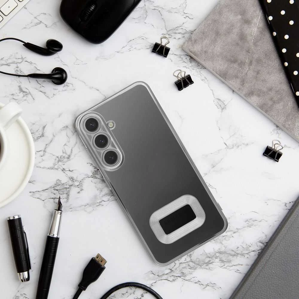 Forcell Oem Dėklas GLAM skirtas Xiaomi Redmi A3 4G sidabro spalvos