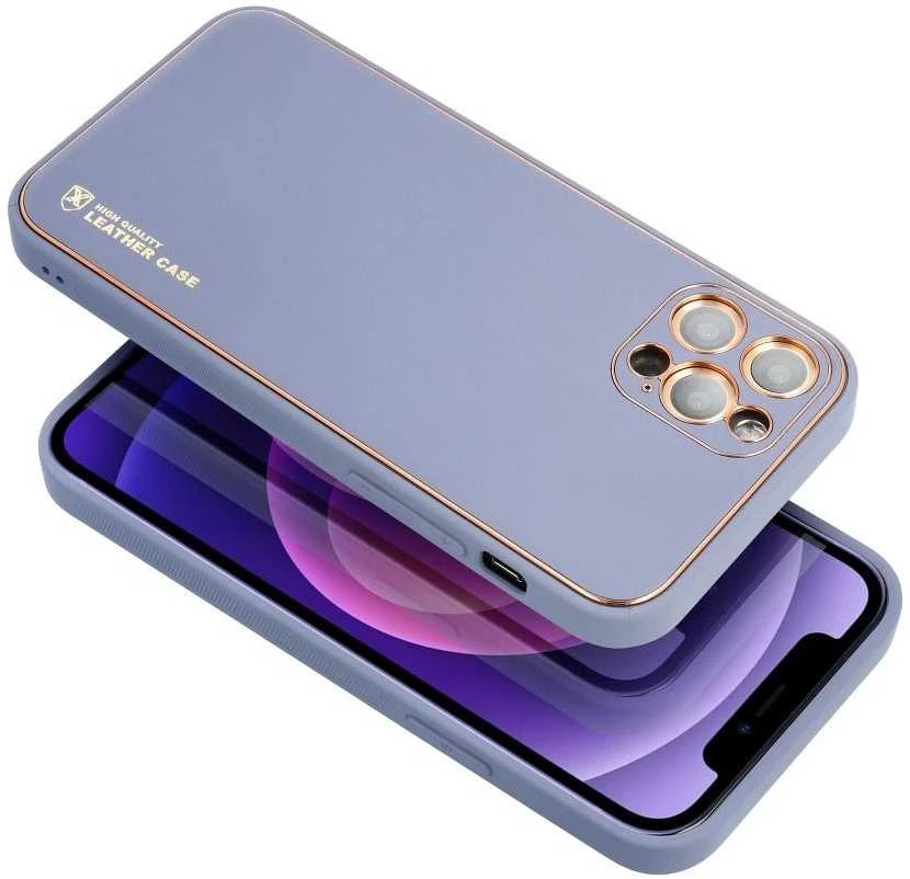 Dėklas telefonui Forcell LEATHER skirtas iPhone 12 Pro Max, mėlyna