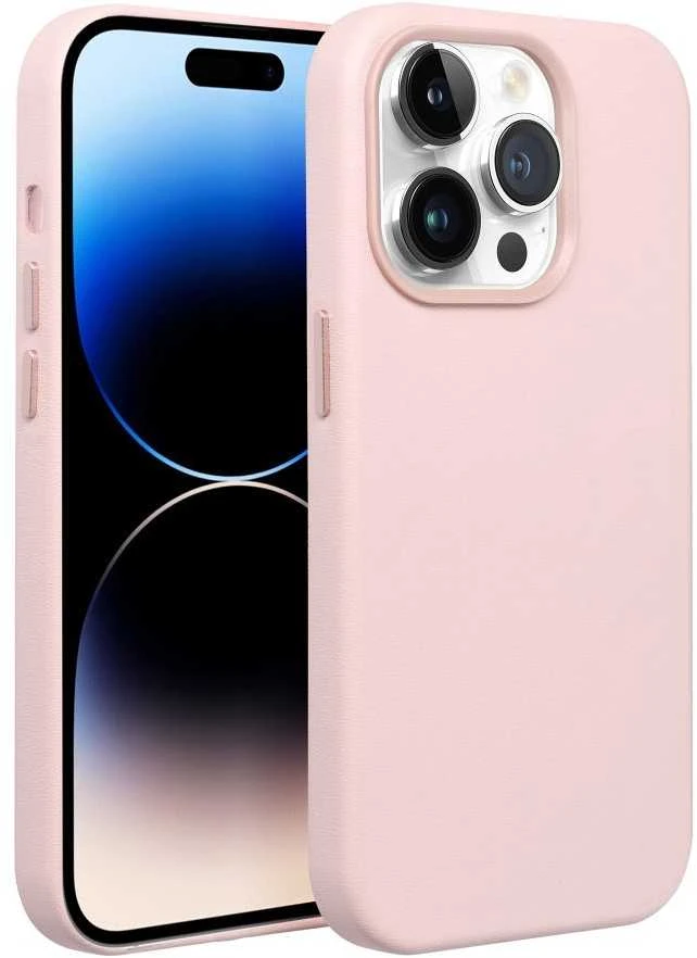Oem Dėklas Leather Mag Cover (MagSafe) skirtas iPhone 16 rožinis