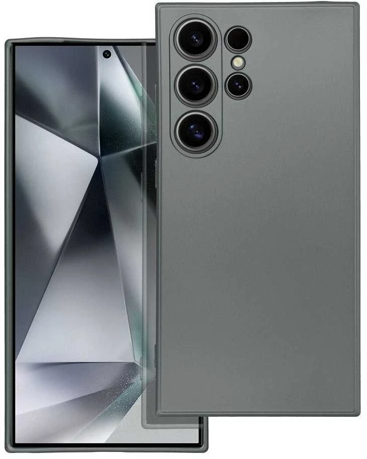 Oem METALLIC Dėklas skirtas Samsung Galaxy S24 Ultra pilkos spalvos