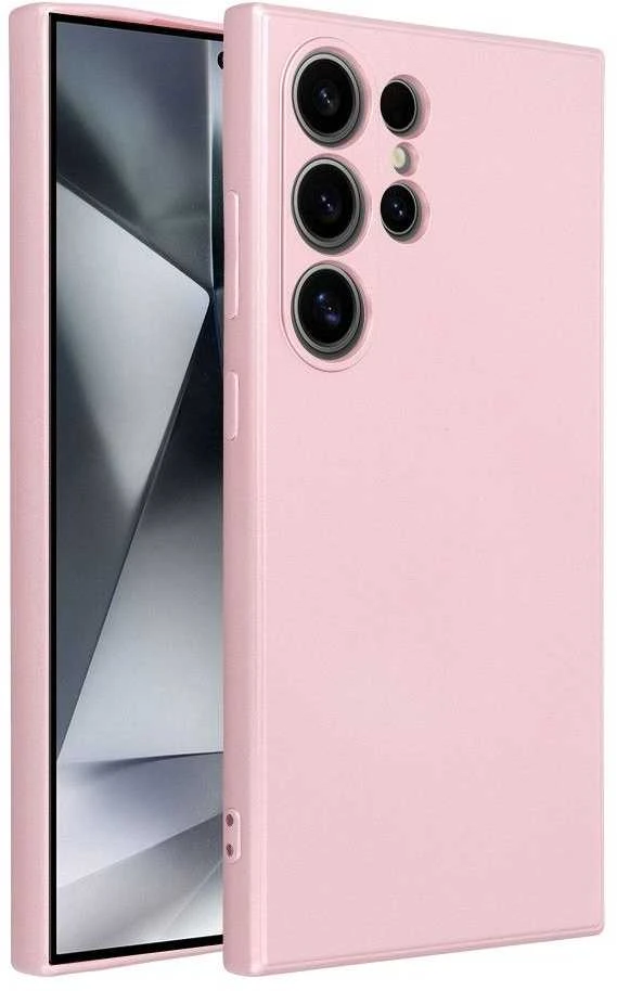 Oem METALLIC Dėklas skirtas Samsung Galaxy S24 Ultra rožinės spalvos
