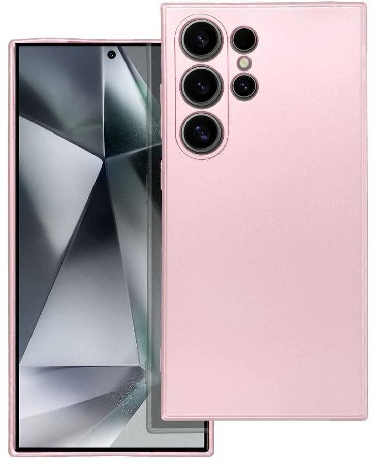 Oem METALLIC Dėklas skirtas Samsung Galaxy S24 Ultra rožinės spalvos