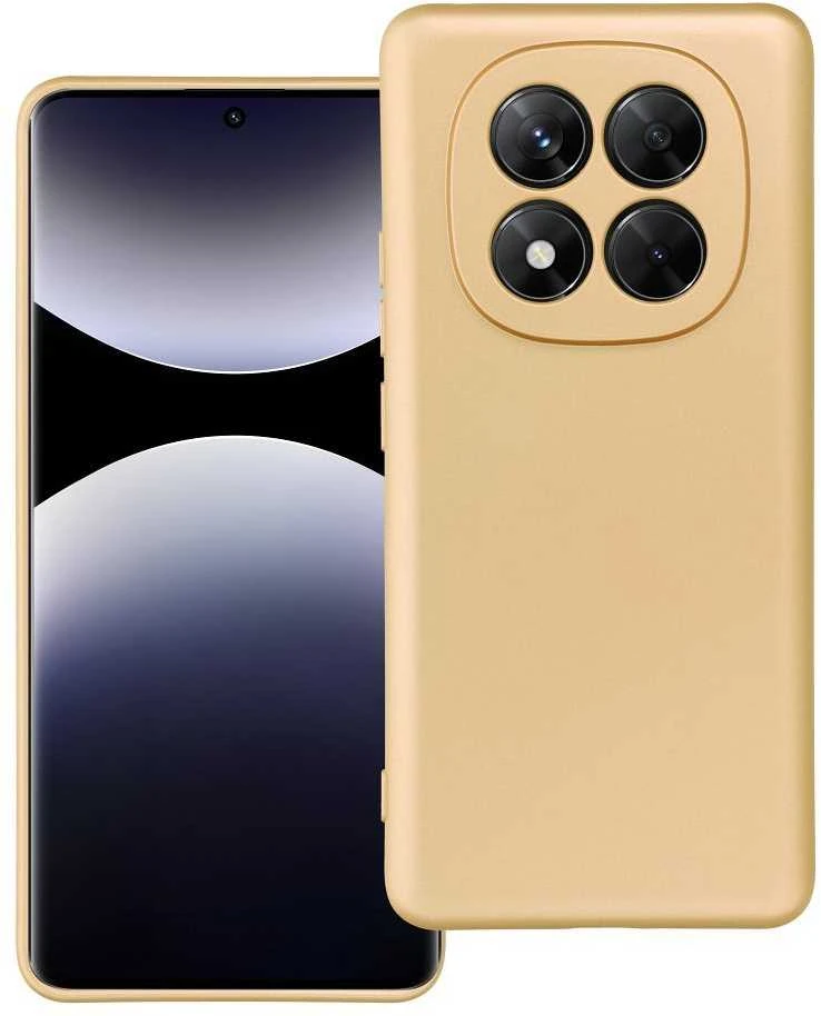 Oem METALLIC Dėklas skirtas Xiaomi Redmi Note 14 Pro Plus 5G aukso spalvos