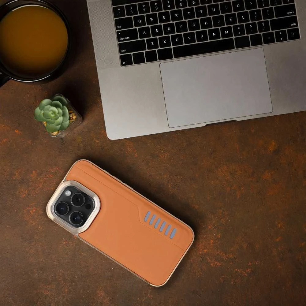 Dėklas Oem MILANO Case for IPHONE 15 ruda