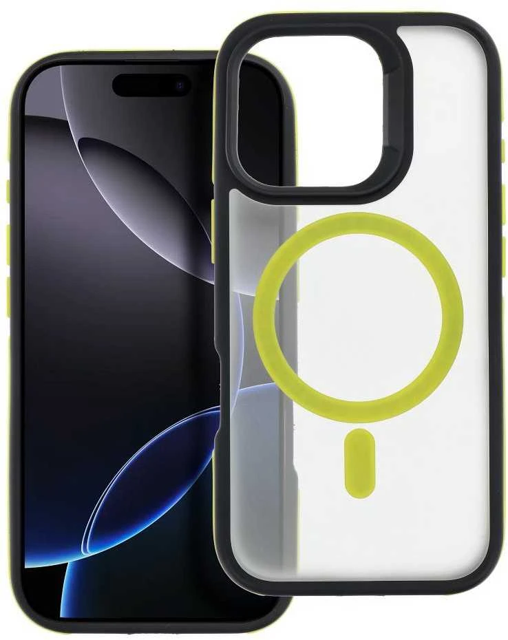 Oem Originalus „iPhone 16 PLUS Neo“ dėklas, suderinamas su „MagSafe“, geltonas