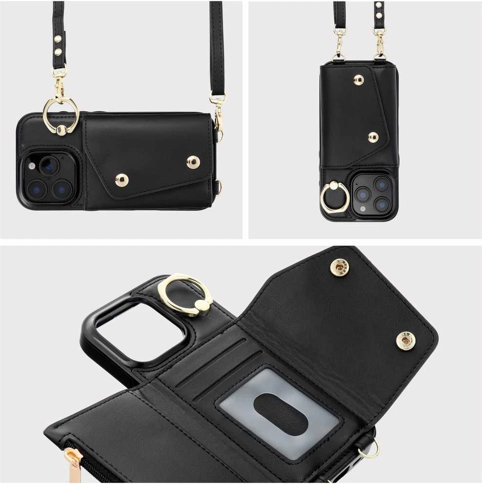 OEM dėklas, skirtas iPhone 12 / 12 PRO Wonder su juoda pinigine