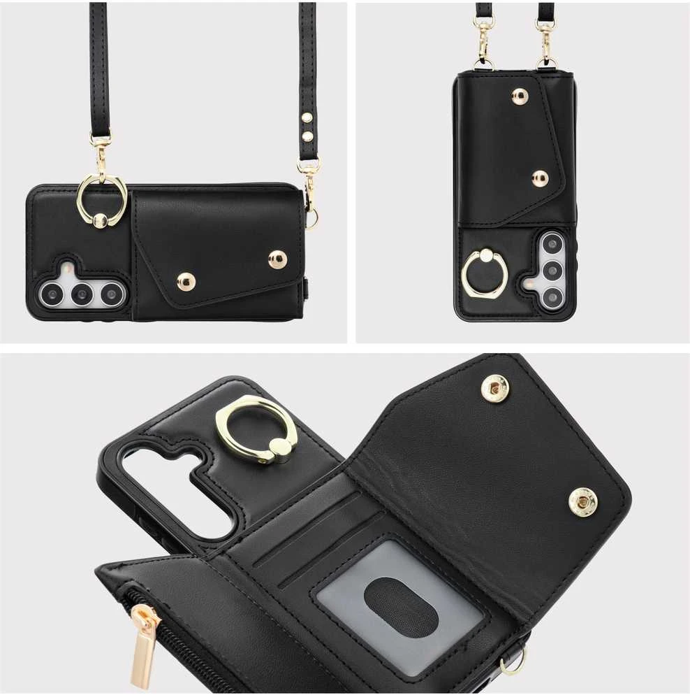 Oem WONDER piniginės dėklas, skirtas SAMSUNG S25 EDGE, juodas
