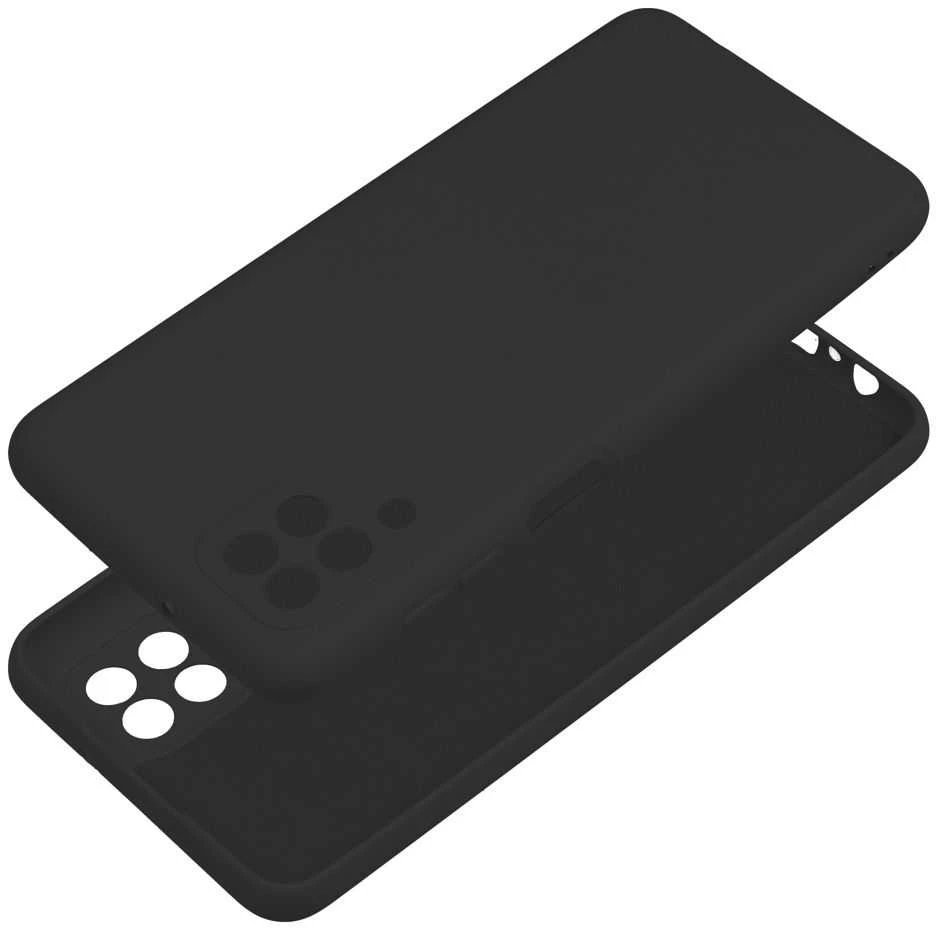 Forcell Oem SILICONE dėklas skirtas Samsung Galaxy A12 juodos spalvos