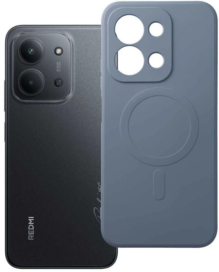 Oem Dėklas na Xiaomi Redmi 15C (173,16 x 81,07 x 8,2) Silicone Mag Cover zgodne su MagSafe (camera protection) jasnoniebieskie