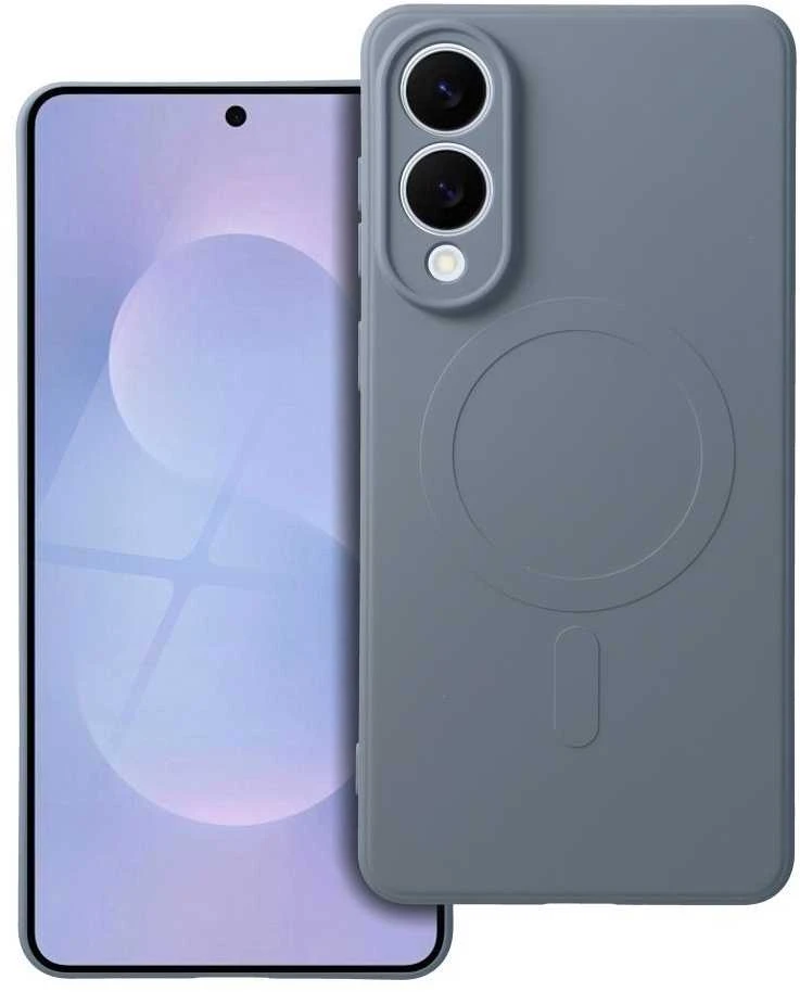 Oem Silikoninis MAG COVER dėklas suderinamas su MagSafe skirtas Samsung Galaxy S25 Edge light mėlynas
