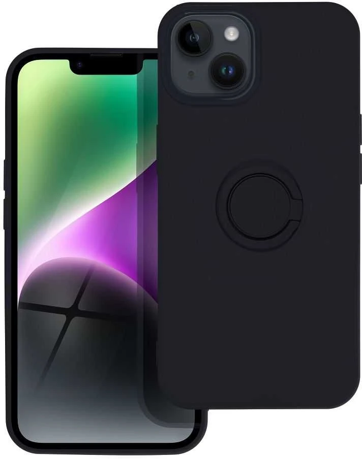 Dėklas Forcell OEM Futerał SILICONE RING do IPHONE 14 juoda
