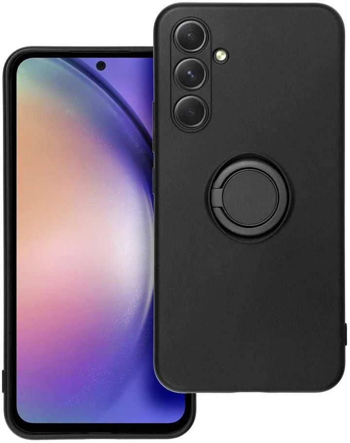 Oem SILICONE RING dėklas skirtas Samsung Galaxy A54 5G juodos spalvos