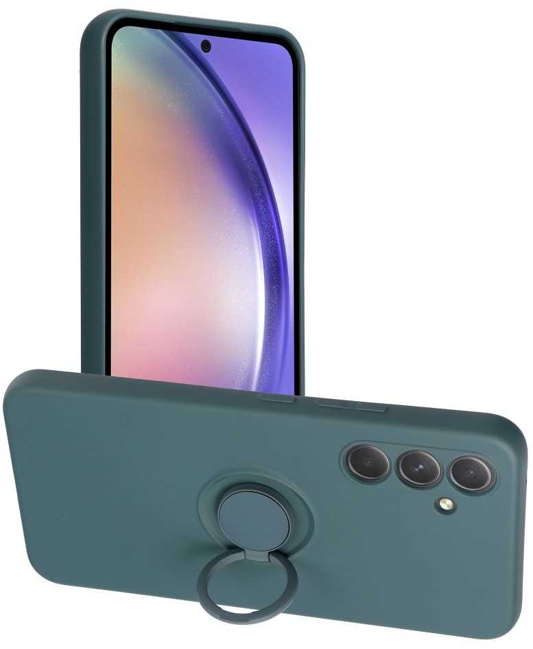 Oem SILICONE RING dėklas skirtas Samsung Galaxy A54 5G žalios spalvos