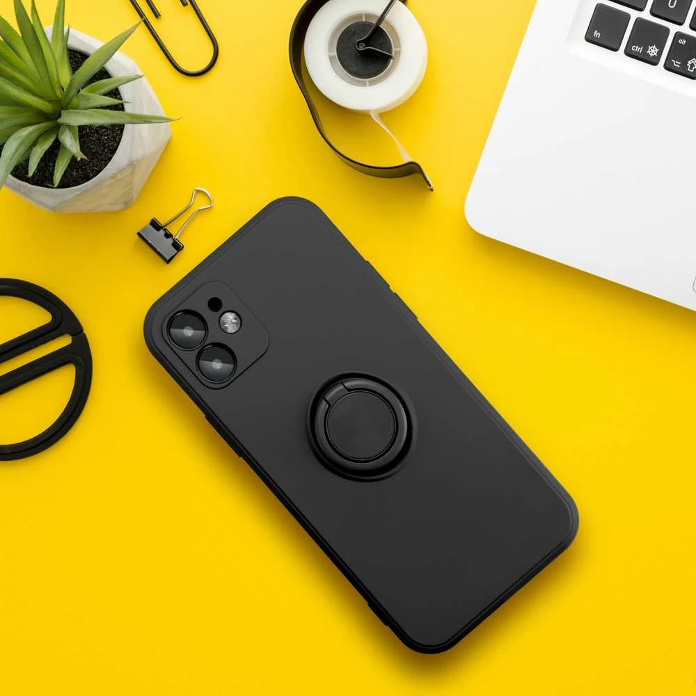 Oem SILICONE RING dėklas skirtas Samsung Galaxy A54 5G juodos spalvos