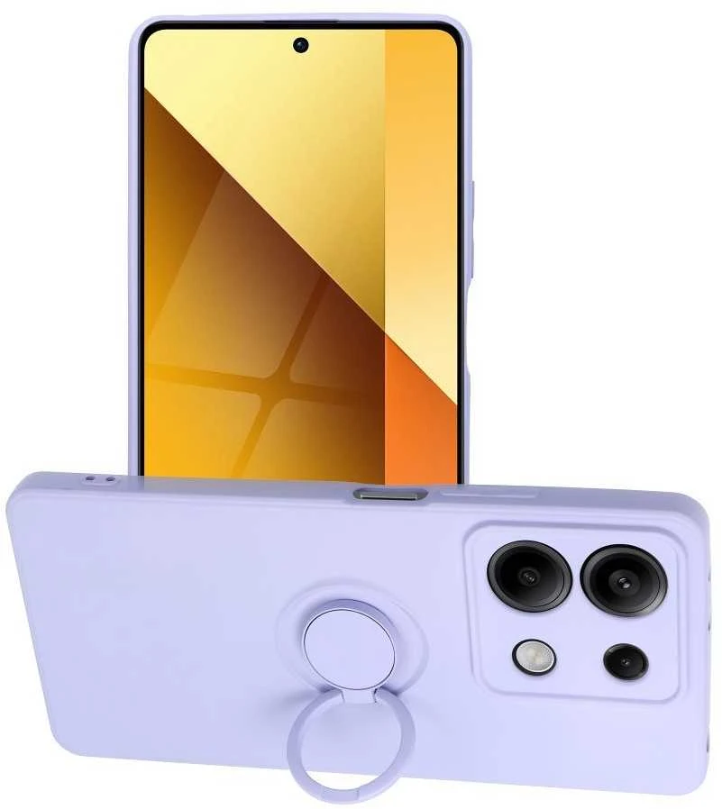 Oem SILICONE RING dėklas skirtas Xiaomi Redmi Note 13 5G violetinės spalvos