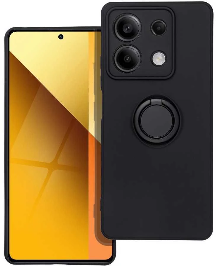 Oem SILICONE RING dėklas skirtas Xiaomi Redmi Note 13 5G juodos spalvos