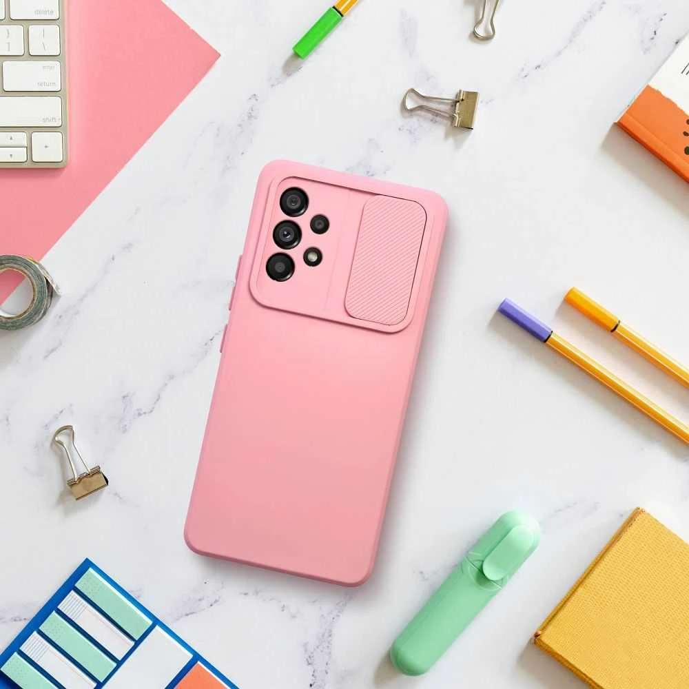Oem SLIDE dėklas skirtas Samsung Galaxy A35 5G light rožinės spalvos