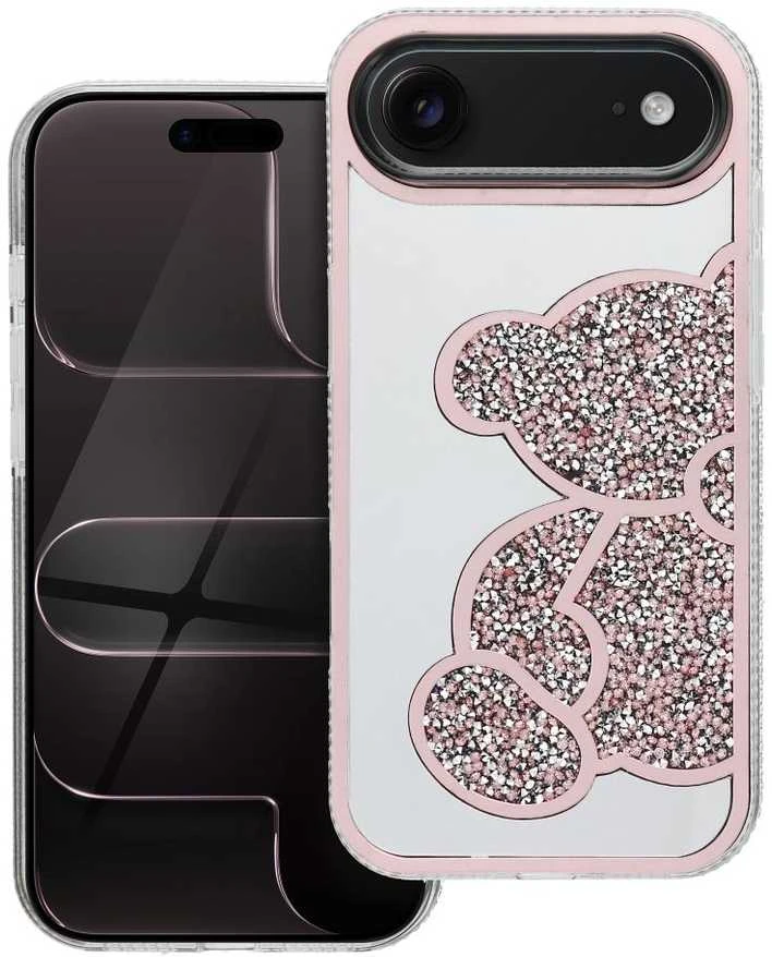 OEM dėklas, skirtas „iPhone 17 AIR“, rožinis meškiuko formos dėklas