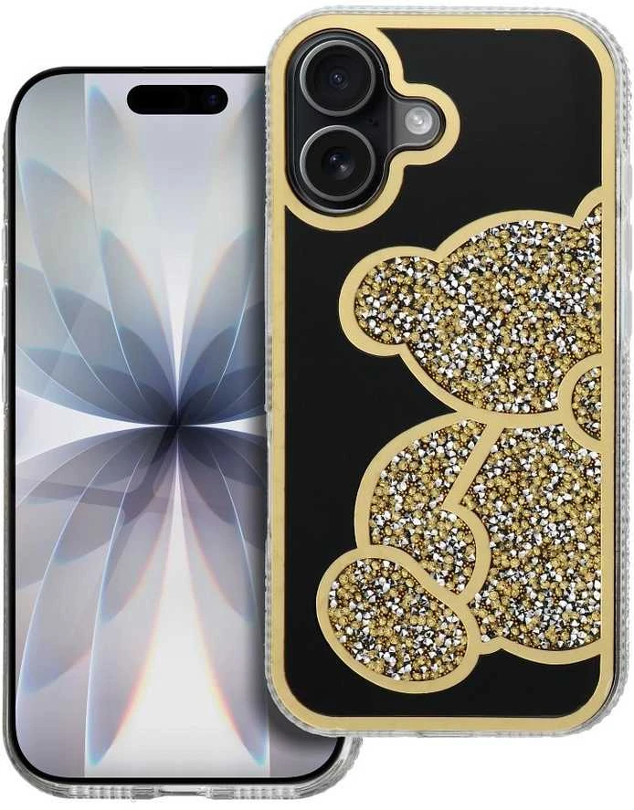 OEM dėklas, skirtas iPhone 17, meškiukas auksinis