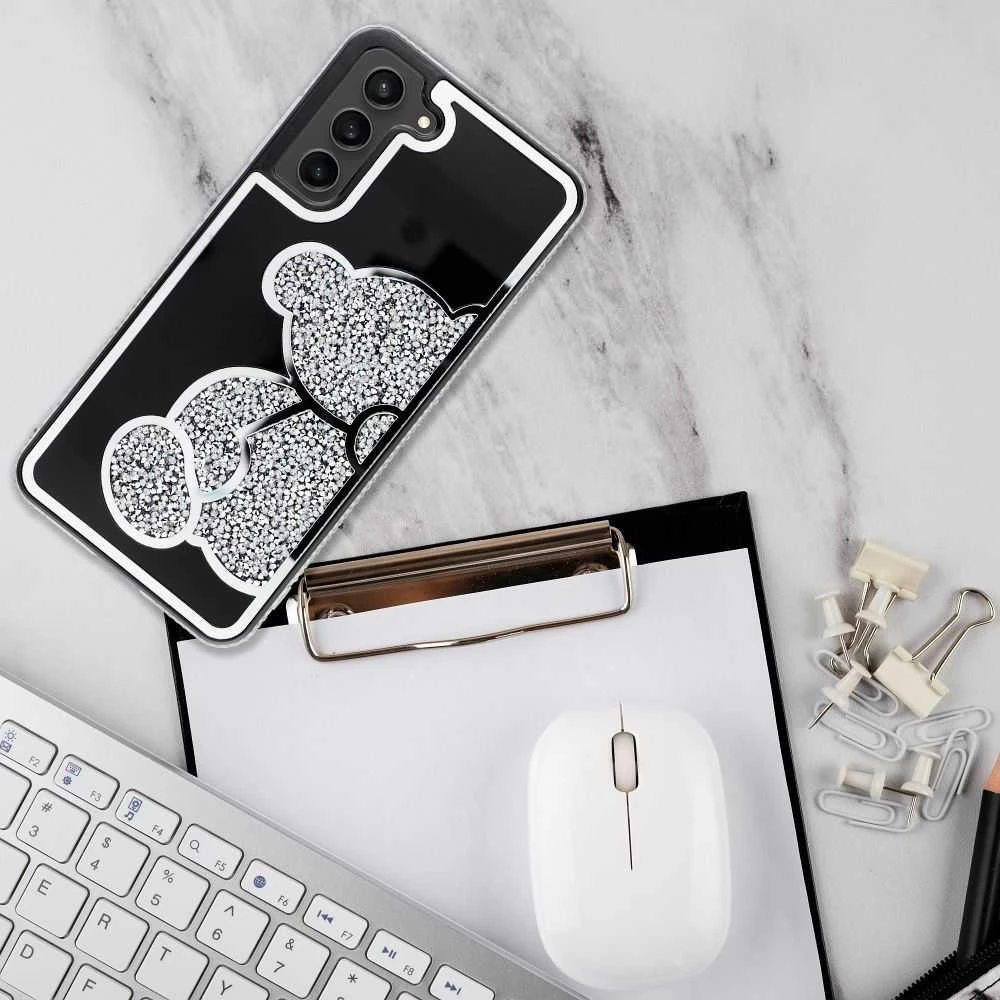 Oem TEDDY BEAR Dėklas skirtas Samsung Galaxy A15 4G / A15 5G sidabro spalvos