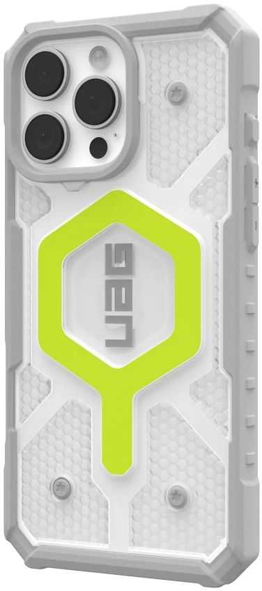 Urban Armor Gear UAG Pathfinder Clear Magsafe Apple iPhone 16 Pro Max - dėklas teleofnui baltos spalvos
