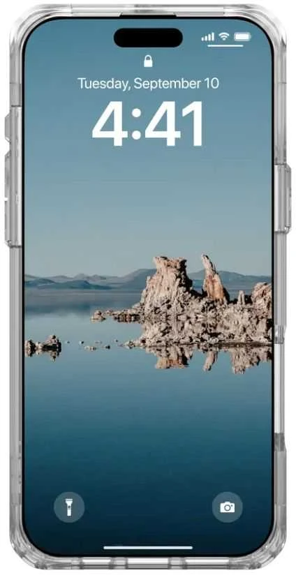 UAG Urban Armor Gear dėklas PLYO, suderinamas su MagSafe ir magnetiniu žiediniu stovu, skirtas IPHONE 16 Pro Max ledo baltas / titanas