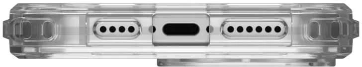 UAG Urban Armor Gear dėklas PLYO, suderinamas su MagSafe ir magnetiniu žiediniu stovu, skirtas IPHONE 16 Pro Max ledo baltas / titanas