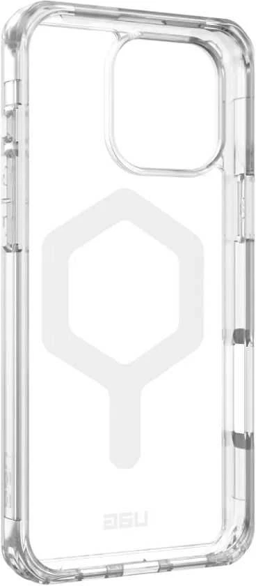 UAG Urban Armor Gear dėklas PLYO, suderinamas su MagSafe ir magnetiniu žiediniu stovu, skirtas IPHONE 16 Pro Max ledo baltas / titanas