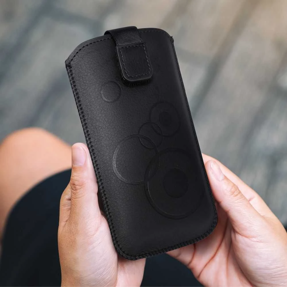 Oem Deko Universalus dėklas - skirtas Apple iPhone X / XS / 11 Pro / Samsung Galaxy A40/ S10e juodos spalvos