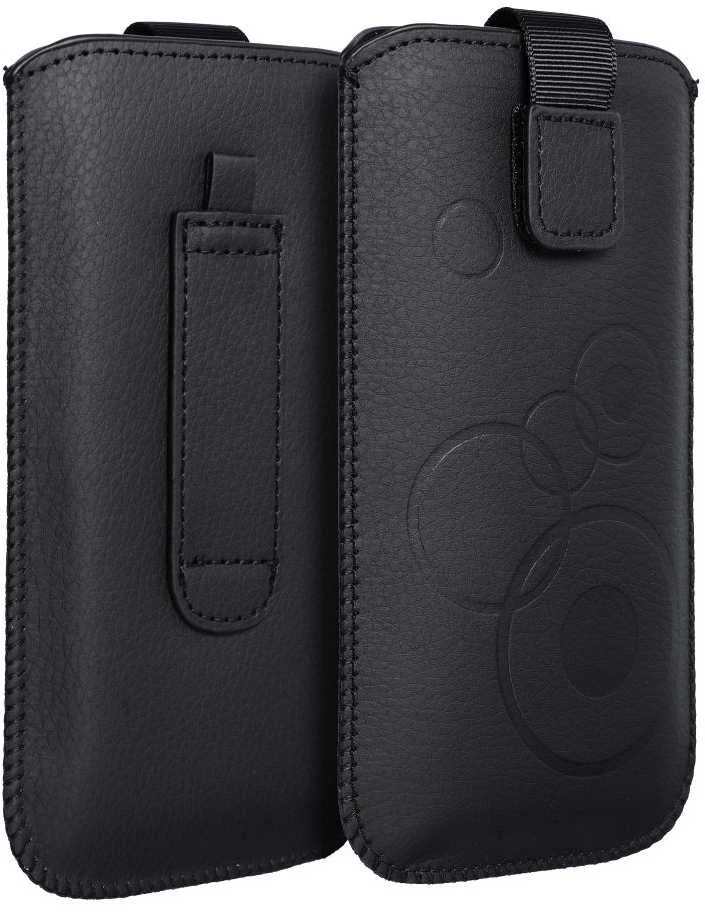 Oem Deko Universal dėklas - skirtas Samsung Galaxy I9100 Galaxy S2/i9000/S8600 Wave 3 juodos spalvos