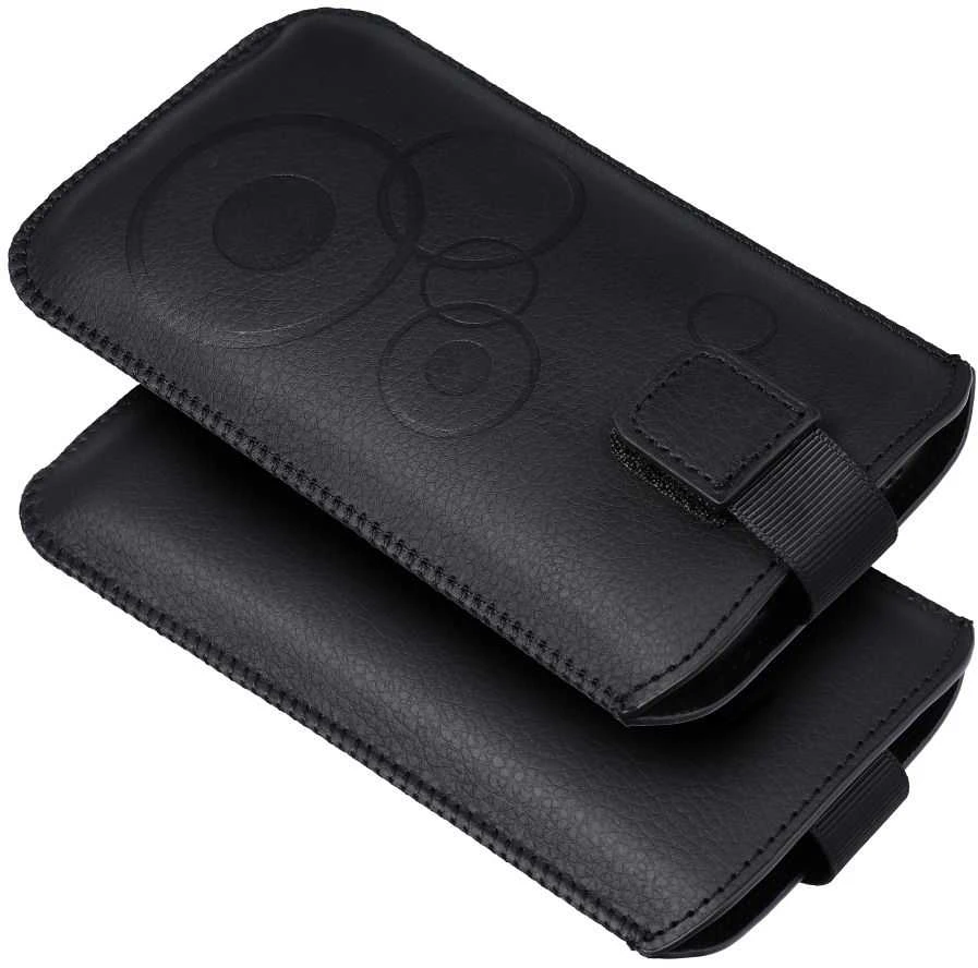 Oem Deko Universal dėklas - skirtas Samsung Galaxy I9100 Galaxy S2/i9000/S8600 Wave 3 juodos spalvos