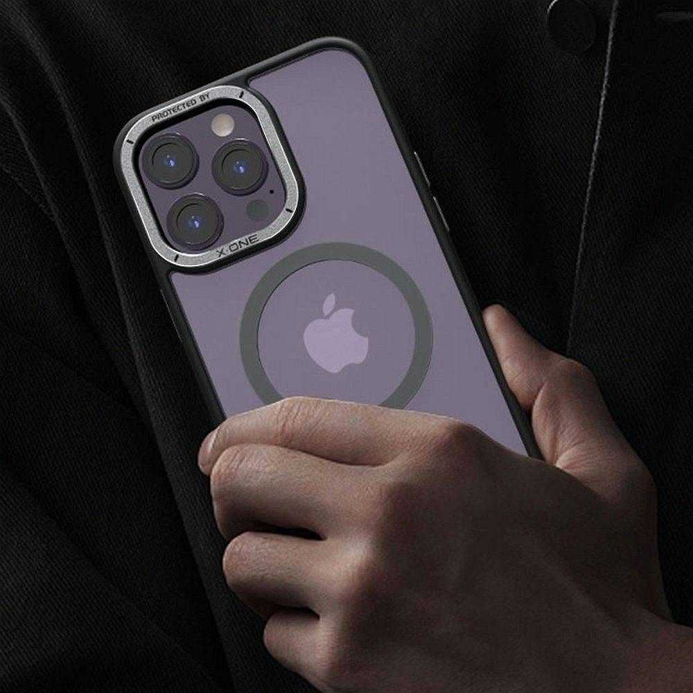 X-ONE Dropguard Magnetic Dėklas Air (suderinamas su MagSafe) - skirtas Apple iPhone 16 Plus juodos spalvos