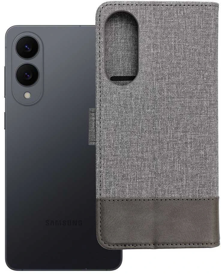 Dėklas Oem GOMMA Book skirtas Samsung Galaxy S25 Edge pilkos spalvos