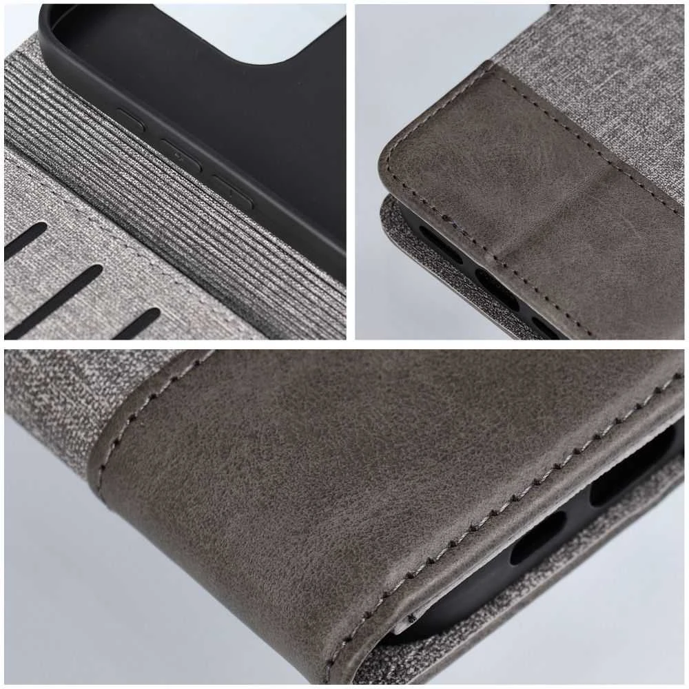 Dėklas Oem GOMMA Book skirtas Xiaomi Redmi Note 14 PRO 4G pilkos spalvos