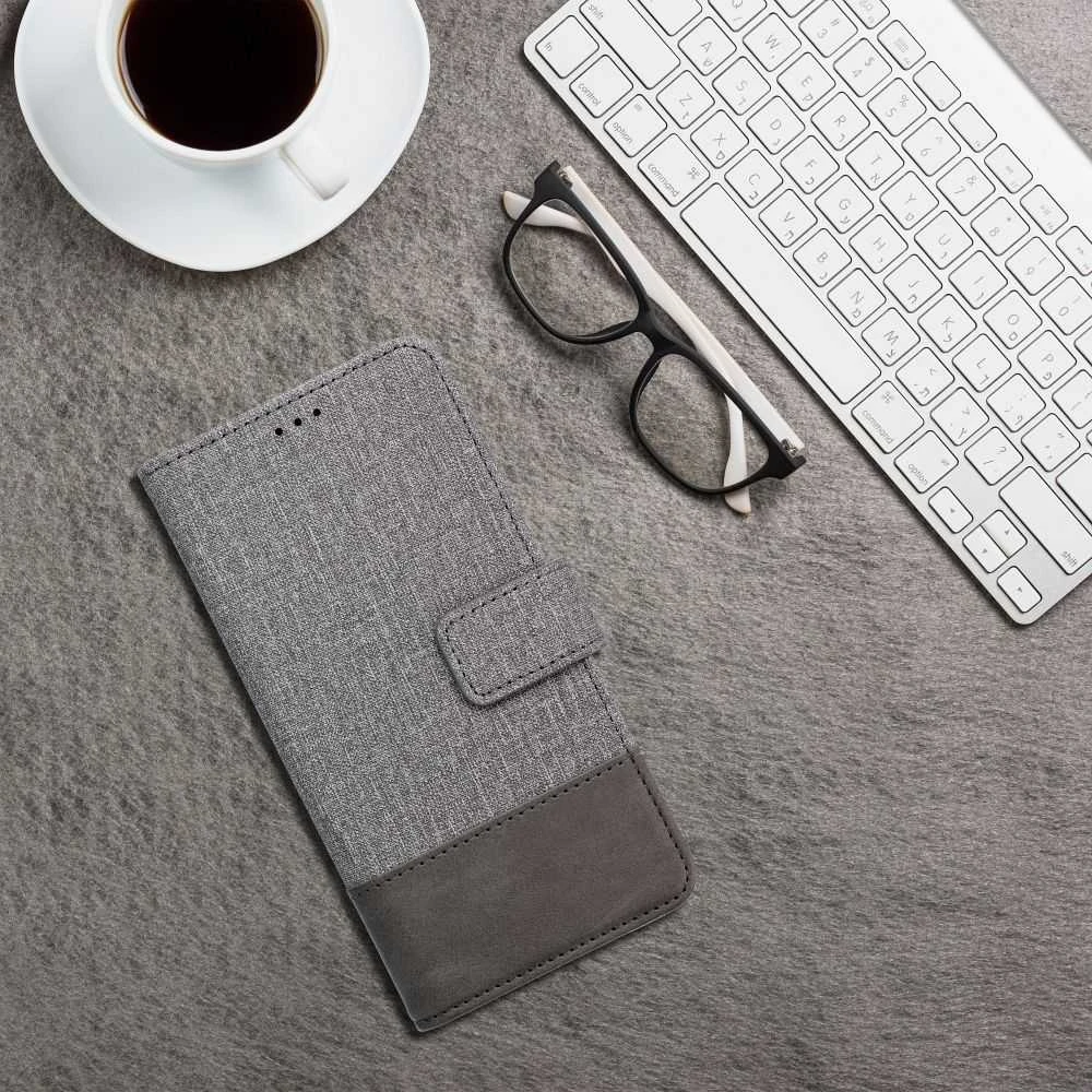 Dėklas Oem GOMMA Book skirtas Xiaomi Redmi Note 14 PRO 4G pilkos spalvos