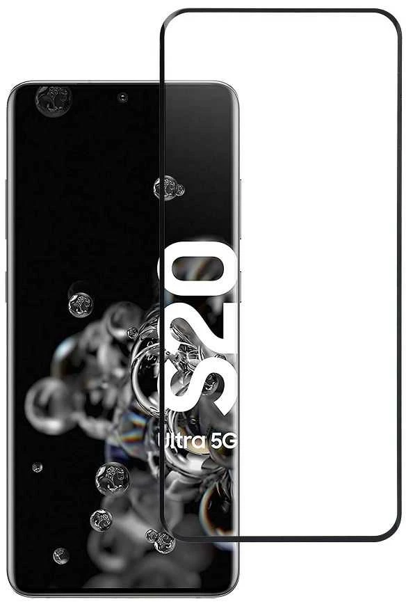 BlueStar Blue Star Apsauginis stiklas Blue Star - Samsung Galaxy Galaxy S20 Ultra Full Face (full glue/case friendly) - juodas Apsauginis stiklas Blue Star