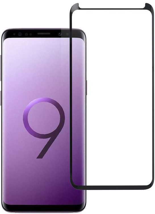 Fusion Accessories Blue Star Apsauginis stiklas Blue Star - Samsung Galaxy Galaxy S9 Full Face (full glue/case friendly) - juodas Apsauginis stiklas Blue Star