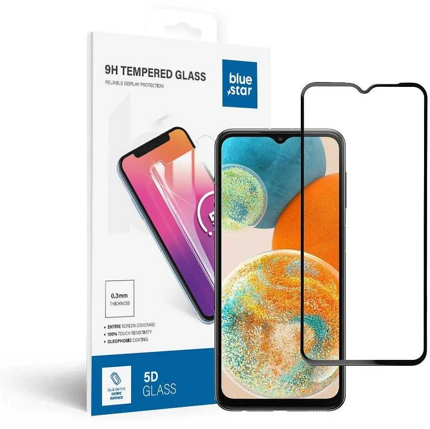 BlueStar Blue Star Apsauginis stiklas Blue Star - Samsung Galaxy A23 5G Full Face (full glue with frame/small size) - juodas Apsauginis stiklas Blue Star