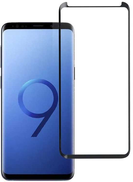 Fusion Accessories Blue Star Apsauginis stiklas Blue Star - Samsung Galaxy Galaxy S9+ Full Face (full glue/case friendly) - juodas Apsauginis stiklas Blue Star