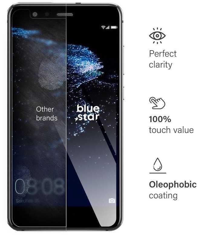 BlueStar Star Grūdinto stiklo mėlyna žvaigždė – HUAWEI P10 Lite