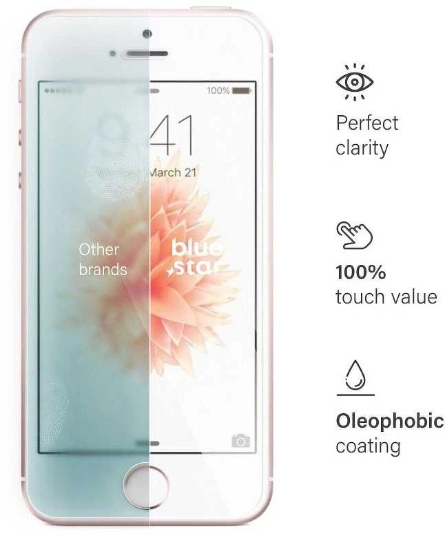 BlueStar Star Grūdintas stiklas Mėlyna žvaigždė - IPHONE 5SE