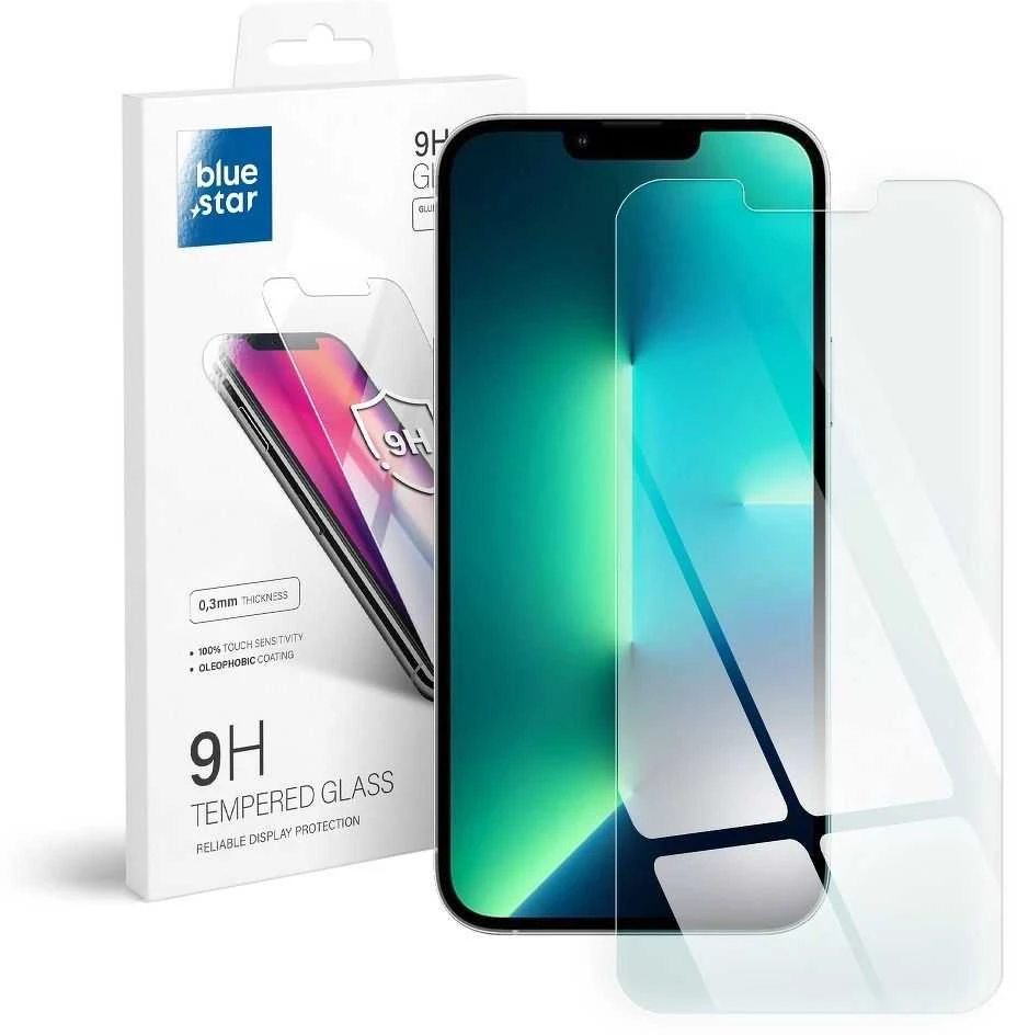 BlueStar Blue Star Grūdintas stiklas iPhone 13 PRO MAX / 14 PLUS mėlynos spalvos žvaigždute