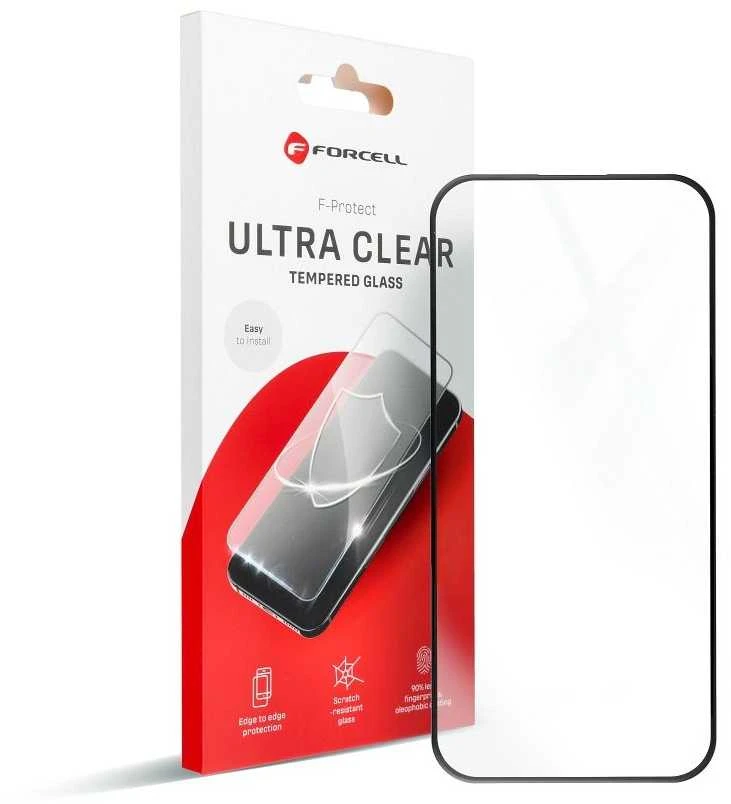Grūdintas stiklas Samsung S26 Forcell Ultra Clear Glass, juodas (veikiantis skaitytuvas)