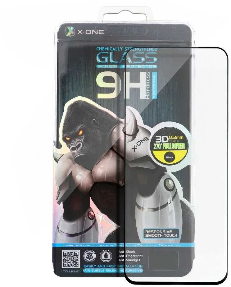 Apsauginis stiklas X-ONE 3D - skirtas Samsung Galaxy NOTE 20 ULTRA (edge glue + hole) juodas