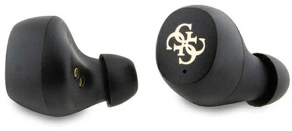 Ausinės Bluetooth TWS + ENC Guess 4G Metal GUTWSP4EGP rožinės spalvos