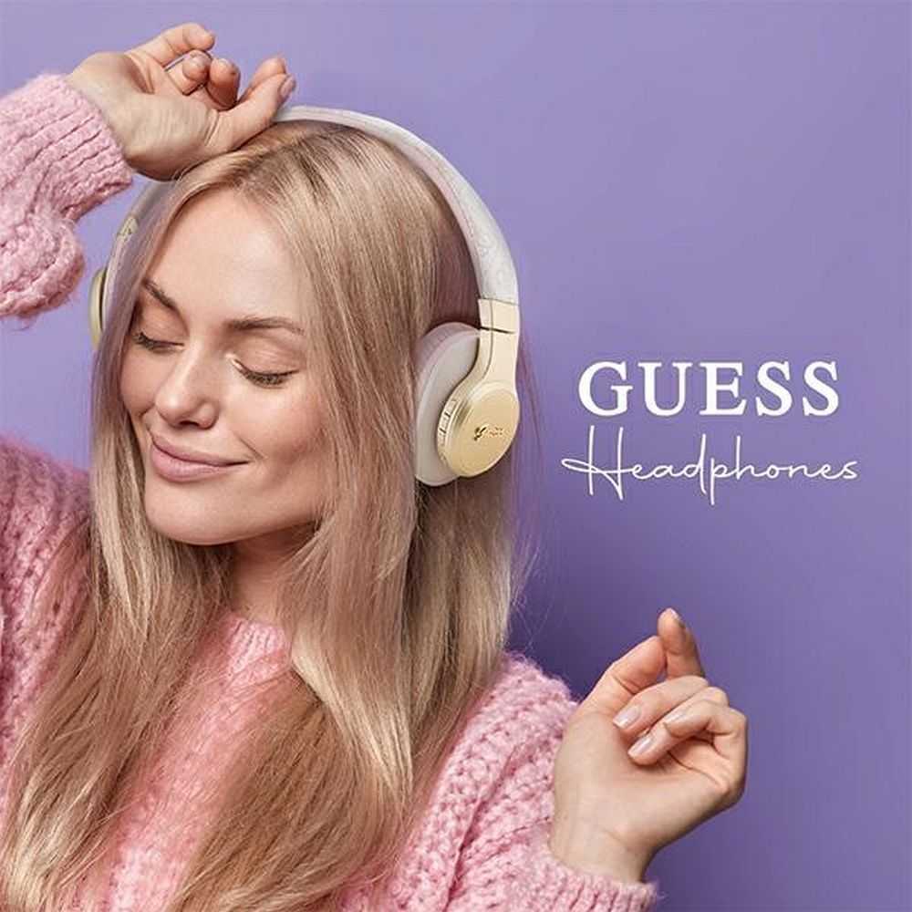 GUESS belaidės ausinės bluetooth GUBH604GEMP (4G Script) rožinė